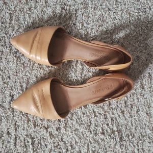 Madewell tan D’Orsay flats